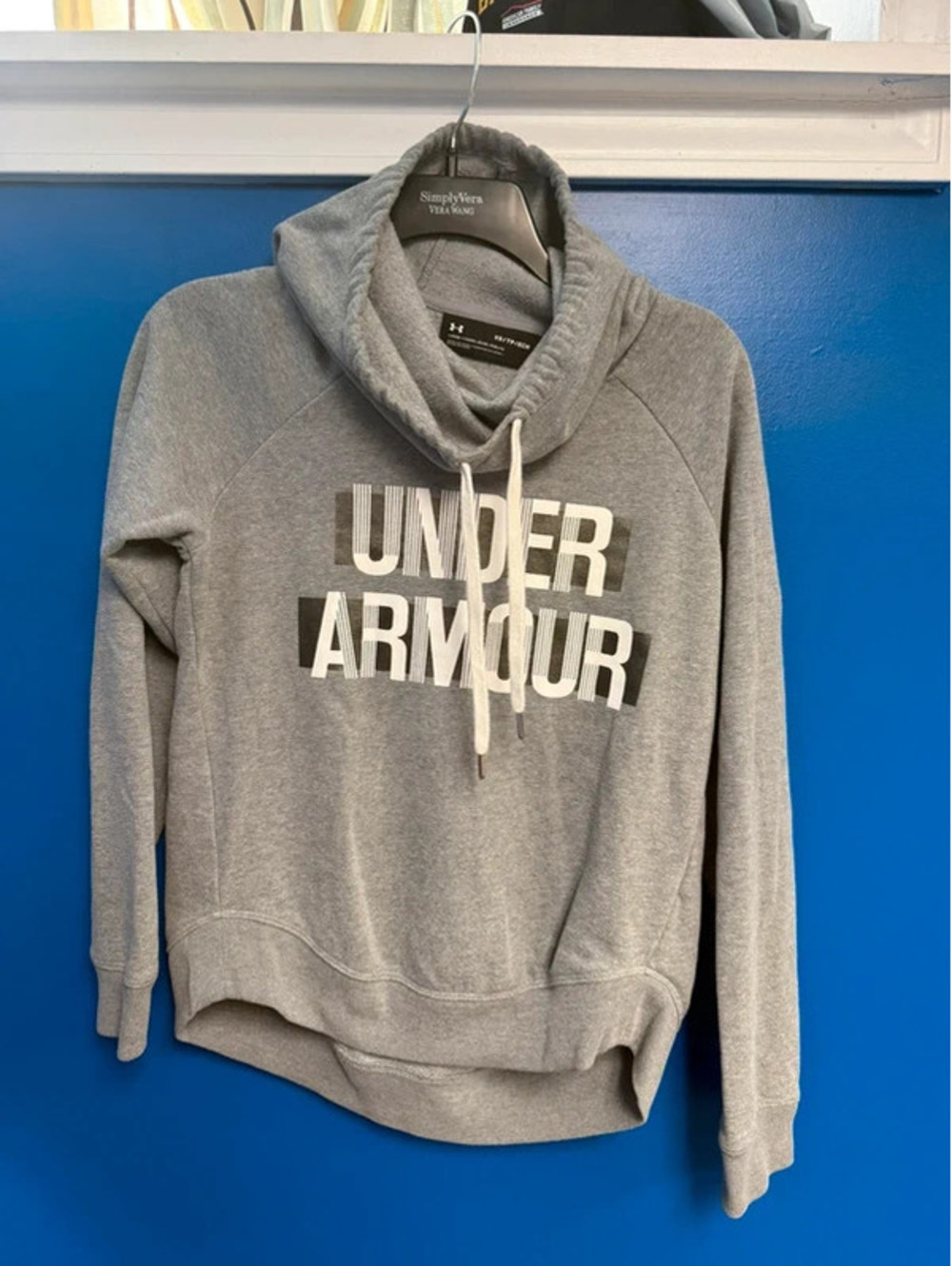 Under Armour Men’s Grey Funnel Neck Fleece Hoodie Pullover XS